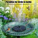 Solar Bird Bath Fountains Upgraded, 4W Solar Powered Water Fountain Pump with 4000 Battery, 7 Nozzles & 4 Fixers, Colorful LED Lights for Garden, Pond, Swimming Pool, Fish Tank, and Outdoor