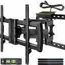 Full Motion TV Wall Mount Bracket with Power Outlet for Most 32-85 inch TV,TV Mount Dual Articulating Arms,Tilt/Swivel/Extension/Leveling,Fits 8 12 16" Studs,Max Vesa 600x400mm, Holds up to 132lbs