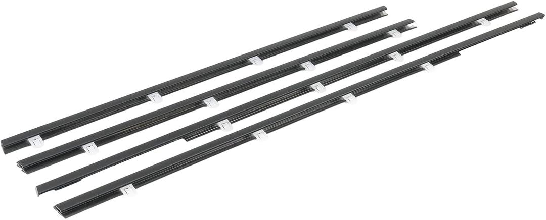 4PCS Weatherstrip Window Molding Trim Seal Belt Fit for 2009-2014 Honda Odyssey, Repalce 72450-SLE-003 72410-SLE-003
