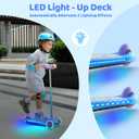 TONBUX TONBUX Kids Scooter for Ages 3-8, Toddler Scooter with Light-Up Wheels, Adjustable 4-Level Height 3-Wheel Scooters for Kids, Lean-to-Steer Design