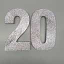 7.8 Inch Glitter Number Table Centerpiece 0-9 Diamond Number 2 Birthday Table Decorations, Wooden Centerprise Digit 2 for Birthday, Chrismas, Graduation, Wedding, Anniversary Party Decorations (2, 0)