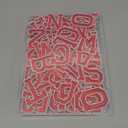 Letter Iron On Patches, A-Z Alphabet Embroidery Applique Patch, DIY Decorative Heat Press Name Patches for Clothing Jeans Jackets Backpacks Hats (Red 104 Pcs)