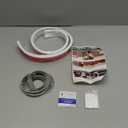 Door Draft Stopper with Brush, 39" Door Sweep for Bottom of Door, Self Adhesive Weather Stripping for Bottom of Door, Under Door Seal Dust/Noise/Hot or Cold Air Insulation, White, 1 Pack