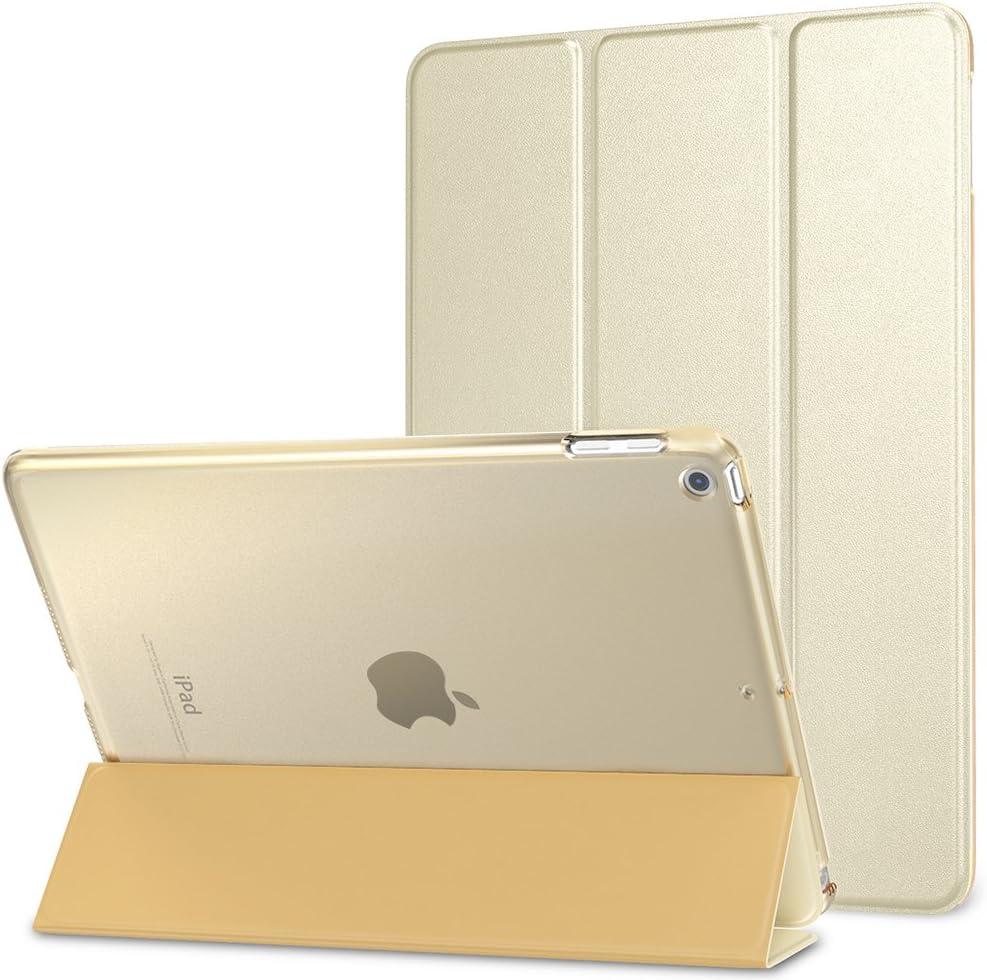 MoKo Case Fit 2018/2017 iPad 9.7 6th/5th Generation, Slim Lightweight Smart Shell Stand Cover with Translucent Frosted Back Protector Fit iPad 9.7 in 2018/2017, Champagne Gold(Auto Wake/Sleep)