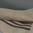 Syalife Easy Jute Rug, Washable 9x12 Area Rug for Living Room Modern Rainbow Farmhouse Outdoor Carpet, Non Slip Indoor Mat for Entryway Bedroom Kitchen Patio Decor (Brown, 9'x 12')