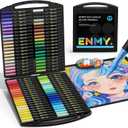 ENMY 80 Colors Acrylic Paint Markers, Direct Liquid Acrylic Paint Marker Pen, Fabric Markers for Textile, Canvas, Rock, Glass, Wood, Paper, DIY, Acrylic Coloring Pens for DIY Craft Supplies