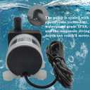 DC 12V submersible pump 210GPH 18W durable fountain water pump, head 5M with filter, suitable for pond fountain, hydroponics, aquarium fish tank, solar water circulation system
