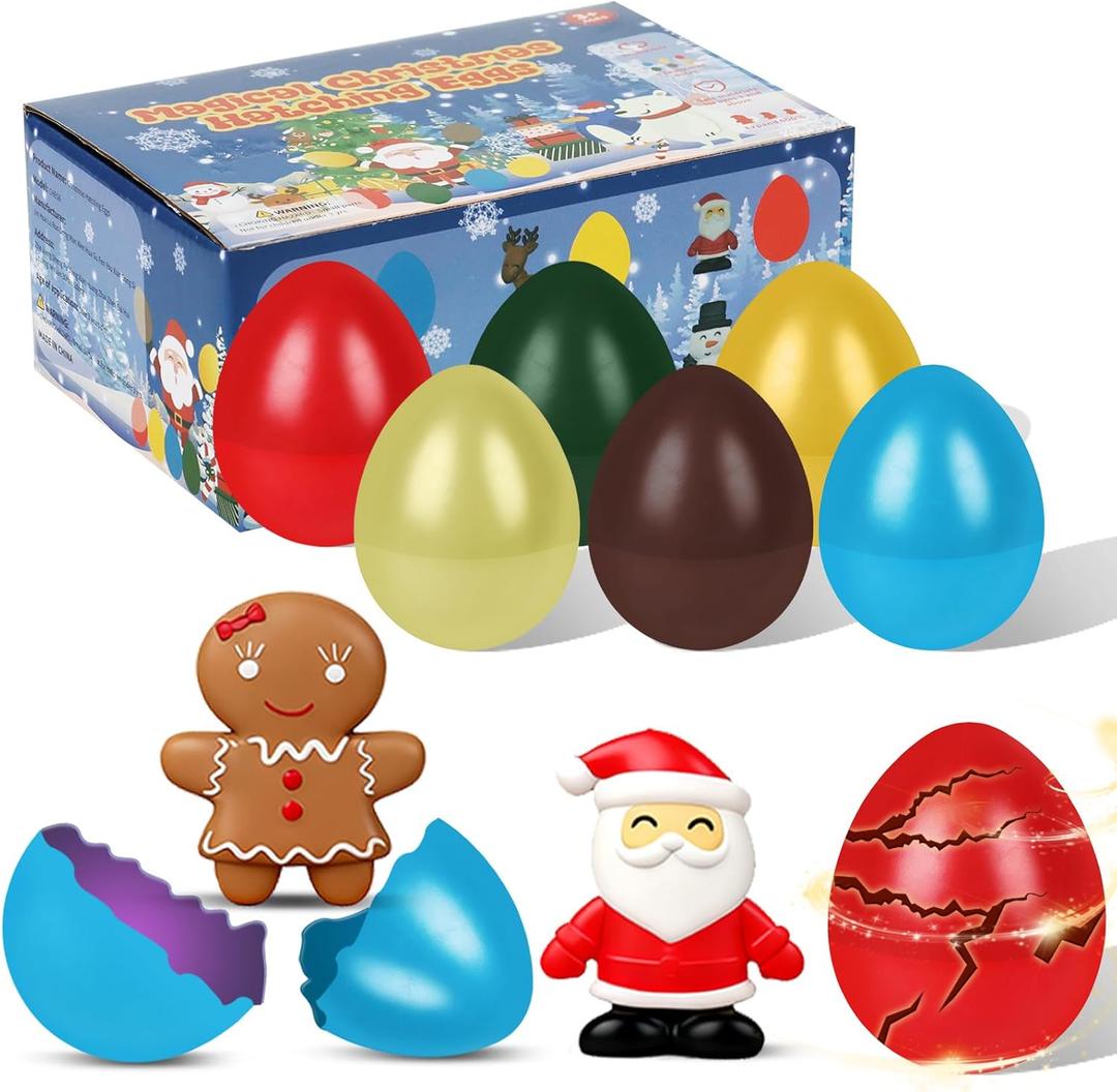 Christmas Stocking Stuffers Gifts for Kids, 6 Pack Magical Christmas Hatching Eggs-Surprise Toys Grow 600%, Funny Xmas Gift Choice Presents for Party Favors,Toddler Kid Boys Girls Ages 3 4 5 6 7
