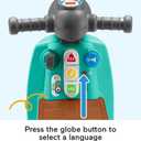 Fisher-Price Laugh & Learn Toddler Ride-On Toy, Smart Stages Cruise Along Scooter with Lights Music and Learning for Ages 1 Year and Up, 1 Unit