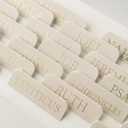 Bible Tabs for Women and Men, 75 Laminated Index Tabs with Embossed Gold Foil Lettering, Durable Neutral Bible Study Tabs for Easy Navigation, Bible Journaling Supplies