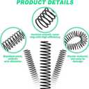 Leinuosen 120 Pack Plastic Spiral Binding Coils Kit Spirals Multi Size Coils for Binding Binder Combs Spines(1/4 5/16 3/8 1/2 5/8 3/4 Inch,Black)