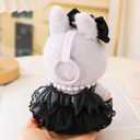 4 Piece Dress Set for Monster Dolls 2025 Halloween Gothic Costume Rock n Roll Style Black Lace (No Doll) (Black Shoe Set)