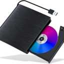External CD/DVD Drive for Laptop USB 3.0 Burner +/-RW Portable DVD Player CD ROM Writer Reader Plug & Play for Windows Mac Linux PC (All in 1)