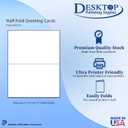 80lb White Half Fold Greeting Cards - 100 Cards - Desktop Publishing Supplies, Inc. Brand