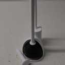 mDesign Hidden Plunger and Brush Set for Toilet Bowl - Combo with Holder Caddy - Modern Toilet Brush and Plunger Set - Aura Collection - White (Pack of 1)