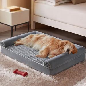 Orthopedic Washable Large Dog Bed for Senior Dog Comfy Sleep
Waterproof Big Soft Pet Couch Bed for Dogs Relax with Removable Cover Supportive Egg Crate Foam Grey 36x27 Inch