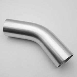 AC PERFORMANCE 3.5" (89mm) OD 45 Degree Aluminum Elbow Intercooler Pipe Air Intake Tube, 1.28D Radius, Brushed Finish