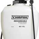 Chapin International 60124 4-Gallon 20V Internal Battery Rechargeable Backpack Sprayer, Made in The USA, 1-Pack, Translucent White