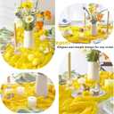 6Pack Yellow Cheesecloth Table Runner Boho Gauze Cheese Cloth Table Runners Sheer Yellow Table Runners for Wedding Party Baby Shower Birthday Home Decor