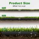 Upgraded Safe Black Steel Landscape Edging 20FT Kit (6-Pack) with Gloves -5 Inch Heavy-Gauge Rounded Edge Metal Garden Border for Lawn, Flower Bed & Raised Beds