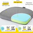 SUNROX Gel Memory Foam Chair Cushions, FadeShield Water-, Stain-Resistant Durable Reversible Seat Cushion Pads with Ties for Indoor/Outdoor Kitchen Dining Office 17"x16" Set of 6, Heather Charcoal