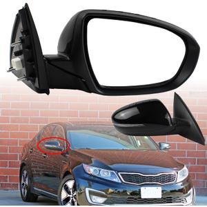Right Passenger Side Door Mirror Compatible with 2011 2012 2013 Kia Optima SX/LX/EX (5 PINS) Black Manual Folding Non Heated Power Glass Replaces KI1321152 87620-2T110 876202T110
