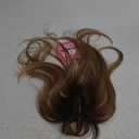 Ms Taj 18 Inch Hair Topper with Clip in Bangs, Synthetic Fluffy 4"x5" Layered Straight Toppers for Women, 360 3D Cover Bangs Hairpiece for Thinning Hair(Natural Blonde with Dark Root)