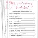 Bridal Shower Games - Who Knows The Bride Best, Wedding Shower Bachelorette Party Game, Bridal Shower Games 30 Guests/P02