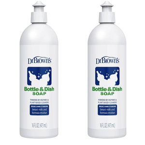 Dr. Brown's Bottle & Dish Soap for Baby Bottles and Baby Accessories, Plant-Derived, Fragrance-Free, 16 fl oz, 2 Pack