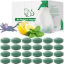 Pest Rodent Repellent, 24 Pack Peppermint Oil Repellent for Mouse Rats Spider Roach Ant Squirrel Pest Control Indoor & Outdoor, Natural Mice Deterrent Replace Trap Poisoning Family & Pet Safe Green