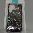 Unov Case Compatible with Galaxy S25 Ultra 5G with Floral Golden Garden Flower Girly Embossed Pattern Design Slim Protective Soft TPU Bumper Back Cover