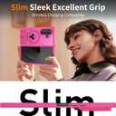 Threehundred for Samsung Galaxy Z Fold 7 Case Magnetic [Compatible with MagSafe], Cute Aesthetic Design Translucent Matte Military Grade Protection Hard Rugged Phone Case for Girls Women - Hot Pink