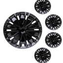 Hubcap Wheel Cover Replacement R15 Hub Caps Universal-Fit Steel Wheel Rim Cover ABS Material Exterior Accessories for Car Truck SUV -Set of 4（15-inch，Black）
