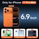 for iPhone 17 Pro Max Case Clear with Screen Protector, Compatible with Magsafe, Anti-Yellowing, Military-Grade Protection, Shockproof Slim Magnetic Phone Case Cover, Transparent