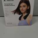 JISULIFE Portable Neck Fan, Hands-Free Bladeless, 5 Speeds, 4000 mAh Battery Operated Wearable Personal Fan, Twistable, Rechargeable, Gift for Women Men-Black