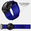 Nereides Band Compatible with Samsung Galaxy Watch 7 6 5 4 40mm 44mm/ Watch 6 4 Classic/Watch 5 Pro/Watch 3 Classic 41mm/Active 2, 20mm Nylon Replacement Sports Strap for Men Women(Electric Blue,L)