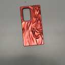 Caseative for Samsung Galaxy S24 Ultra Case,Pleated Water Ripple Chrome Wave Pattern Soft Phone Case (Red,S24 Ultra)
