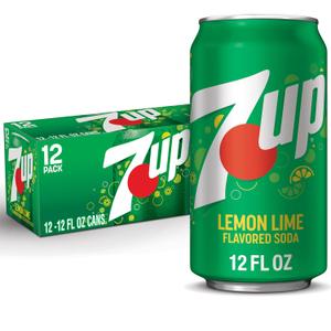 7UP Lemon Lime Soda, 12 fl oz cans, 12 pack (EXP 03/27/26)