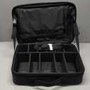 Relavel Makeup Case Large Makeup Bag Professional Train Case 16.5 inches Travel Cosmetic Organizer Brush Holder Waterproof Makeup Artist Storage Box, 3 Layer Large Capacity, with Adjustable Strap (Black)