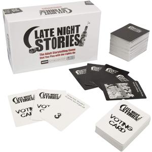 Late Night Stories Adult Party Game- Can You Weave a Story w/ The Cards Given to You? 250 Original Art Cards, 3-8 Players, Tell Your Tale & Earn the Best (or Worst) Votes, Fun Colleges 18+, Gift