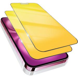 2 x 2 Pack for iPhone 16 Plus Privacy Screen Protector | Gradient Colorful 25 Anti-Spy Tempered Glass Anti-Bluelight Full Coverage Installation Frame Case Friendly 6.7 inch Gold