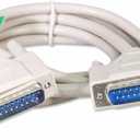 Your Cable Store 6 Foot DB25 25 Pin Serial Port Cable Male/Male RS232