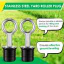2 x 2 Pack Lawn Roller Plug Replacement for 49467 (1-1/4"), Compatible with 45-0604 & 45-0610, Stainless Steel Snap Handle Yard Roller Plug for Filling and Draining