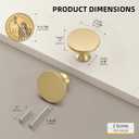 Goldenwarm 10Pack Gold Knobs for Dresser, Gold Cabinet Knobs Matte Gold Dresser Drawers Round Brass Kitchen Cabinet Handles