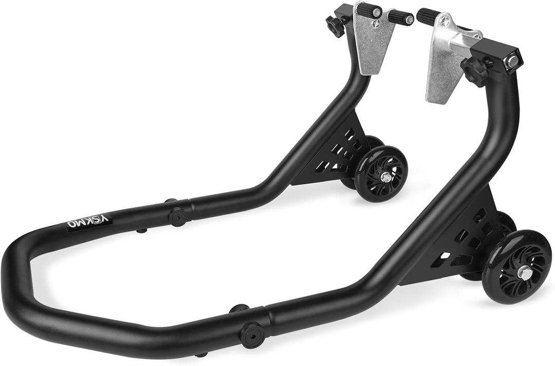 Motorcycle Front Wheel Paddock Stand, Black Color, 500Lbs Capacity, with V Shaped Support, Easy to Lift and Install for Motorcycles, Yamaha, Suzuki, Ducati, Honda, BMW, etc