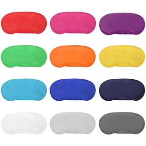 11 Pieces Multicolor Eye Mask Cover Lightweight Blindfold Sleep Mask with Nose Pad and Elastic Straps for Kids Women Men