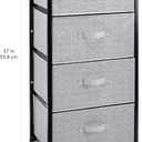 Amazon Basics Fabric 4-Drawer Storage Organizer Unit for Bedroom Closet, Black