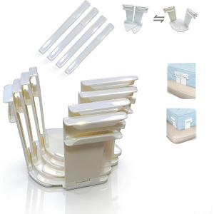 Bed Sheet Holders, Extra Strong Elastic Clips for Fitted Sheets, Anti-Slip Fasteners for Twin Full Queen King Mattresses (White)