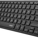 Arteck 2.4G Wireless Keyboard Ultra Slim and Compact Wireless Keyboard with Media Hotkeys for Computer/Desktop/PC/Laptop/Surface/Smart TV and Windows 10/8/ 7 Built-in Rechargeable Battery