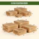 8-Pack Pine Wood Buffet Risers, Multi-Size Nesting Cube Food Display Stands for Buffet Table & Catering, Hollow Bottoms Food Risers for Multi-Level Buffet Presentation
